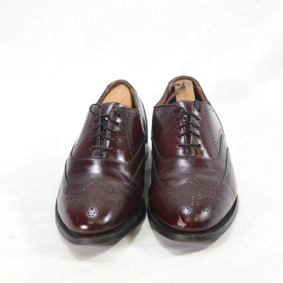 BOSTONIAN CLASSICS Burgundy Wingtip Oxford Shoes Sz 10 US Men - Picture 4 of 8